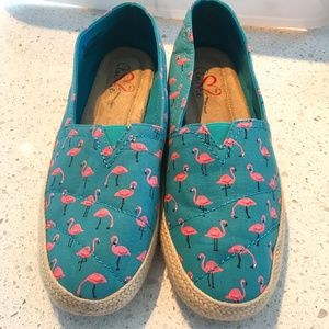 Flamingo Print Espadrilles